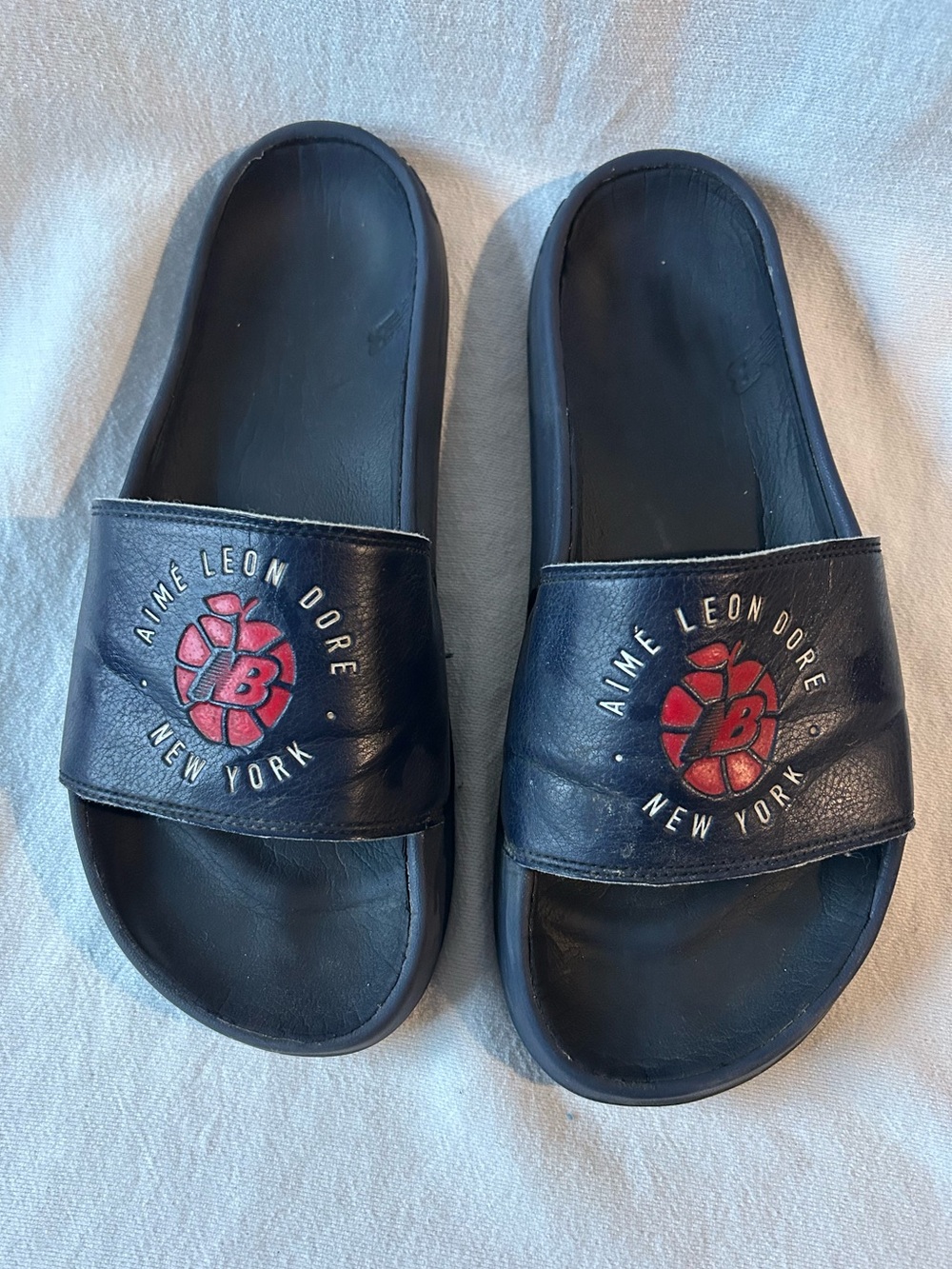 Aime Leon Dore x New Balance Slides — Navy Men’s 11